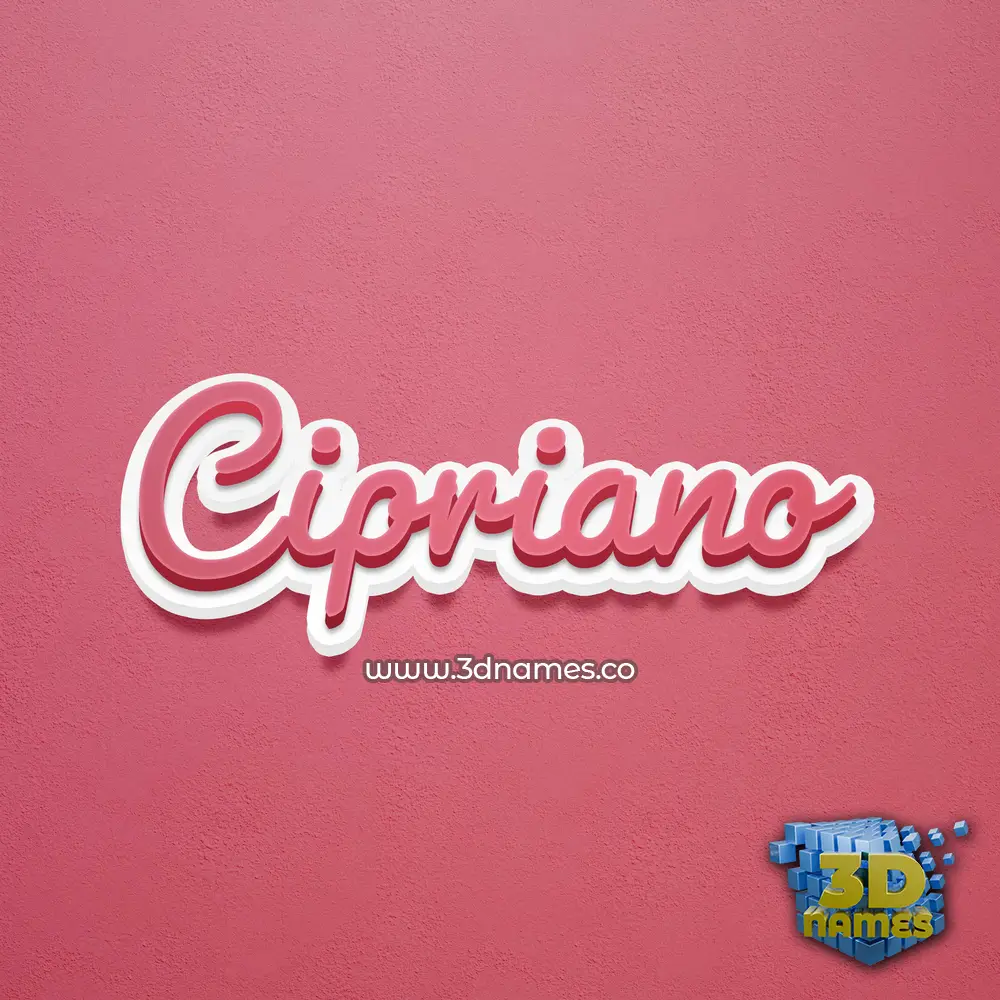 cipriano in Red Scribble style - 3D name wallpaper