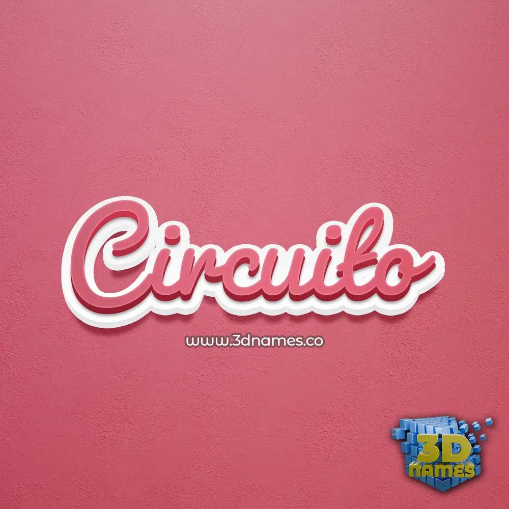 circuito in Red Scribble style - 3D name wallpaper