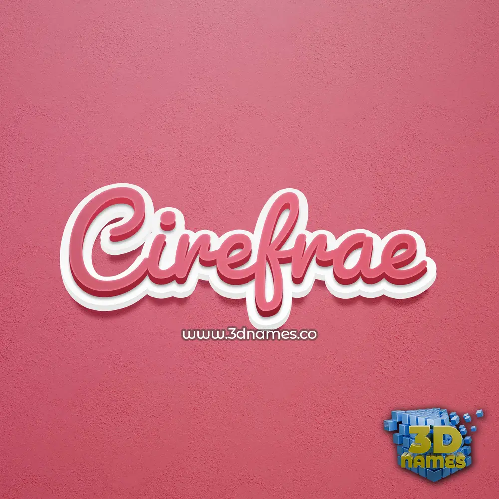 cirefrae in Red Scribble style - 3D name wallpaper