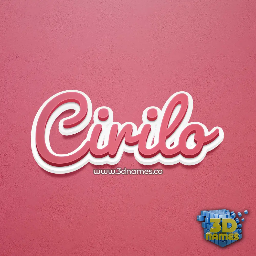 cirilo in Red Scribble style - 3D name wallpaper