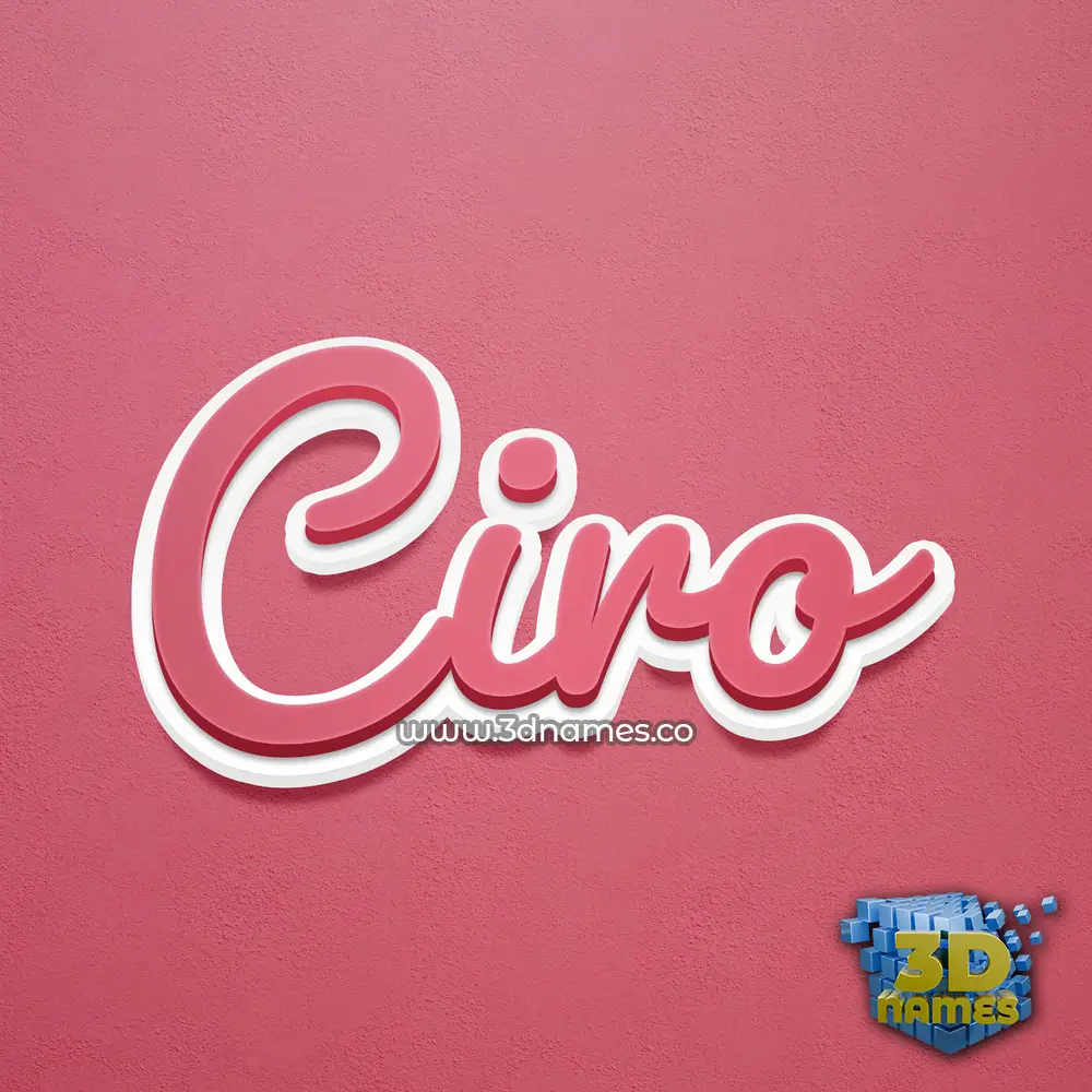 ciro in Red Scribble style - 3D name wallpaper