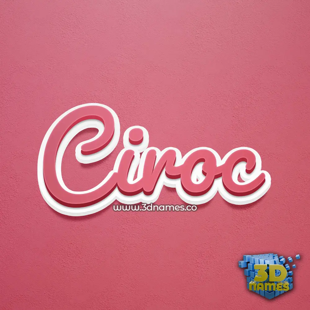 ciroc in Red Scribble style - 3D name wallpaper