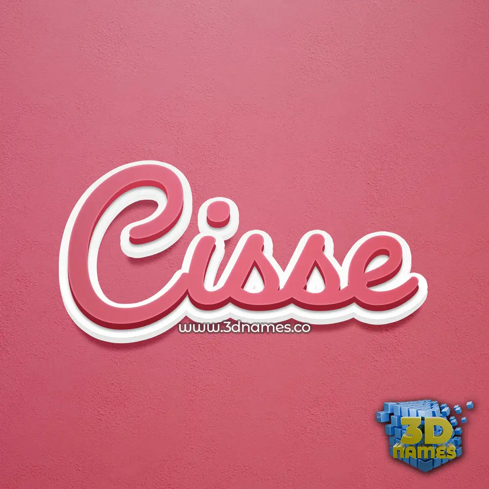 cisse in Red Scribble style - 3D name wallpaper