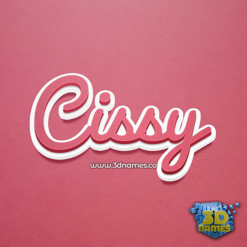cissy in Red Scribble style - 3D name wallpaper