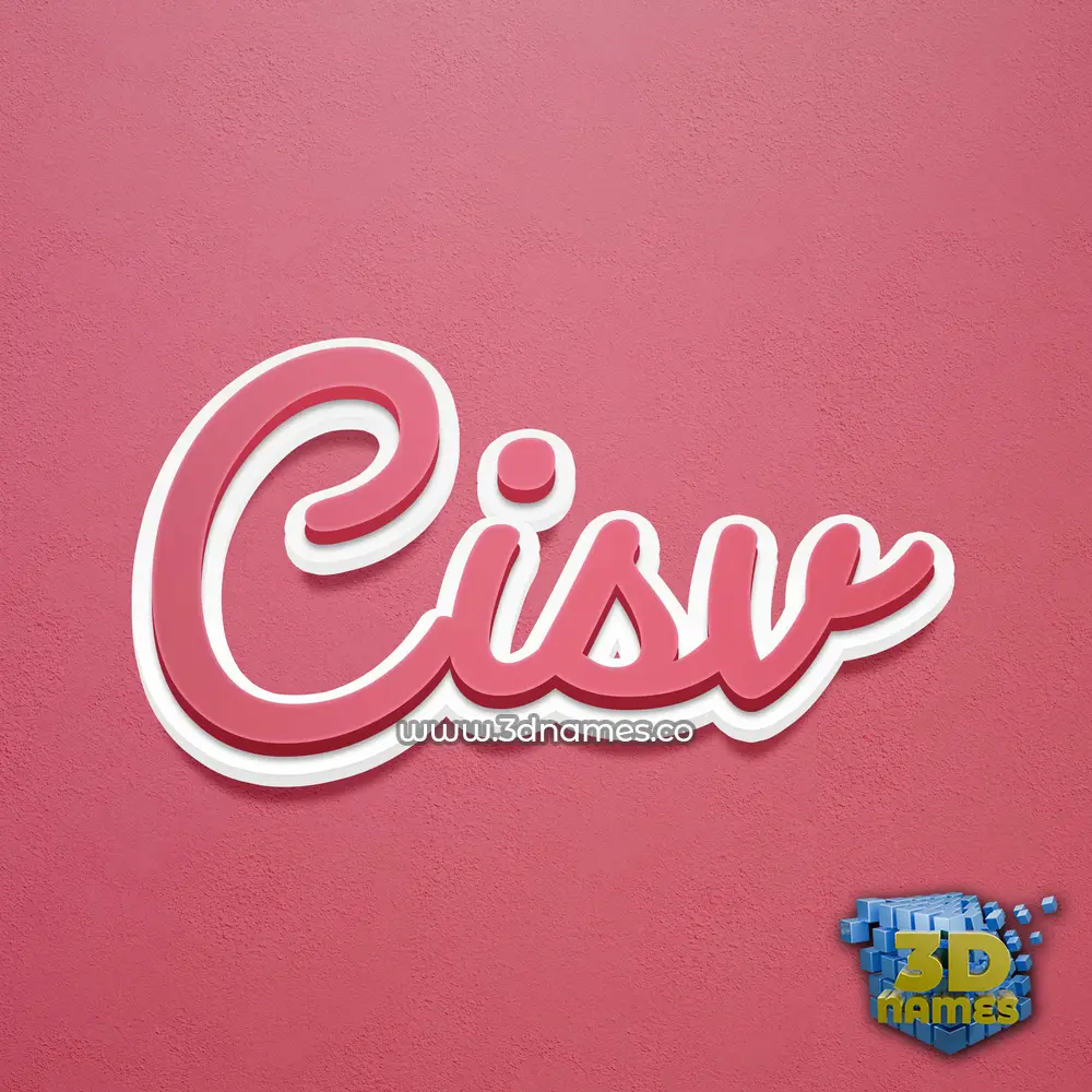 cisv in Red Scribble style - 3D name wallpaper