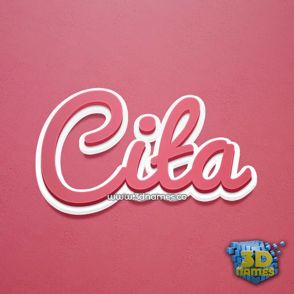 cita in Red Scribble style - 3D name wallpaper