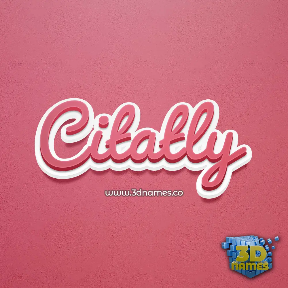 citatly in Red Scribble style - 3D name wallpaper