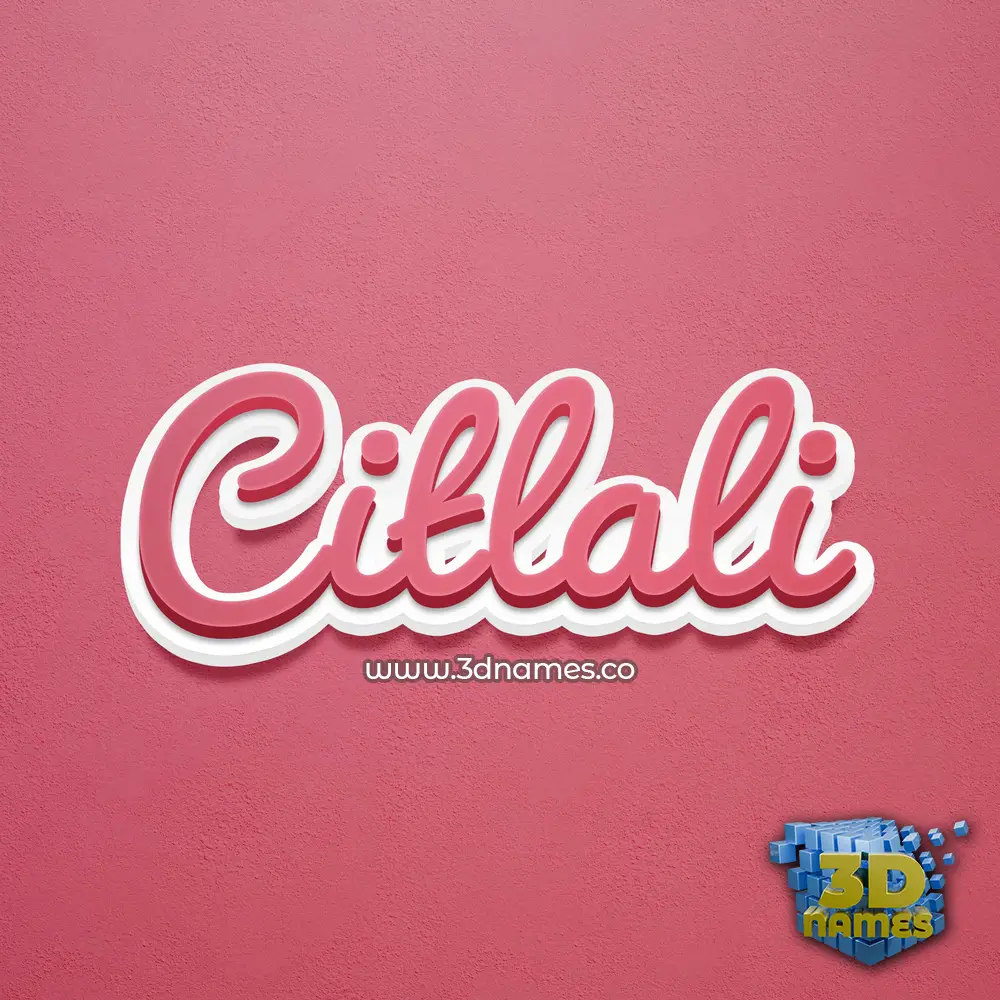 citlali in Red Scribble style - 3D name wallpaper