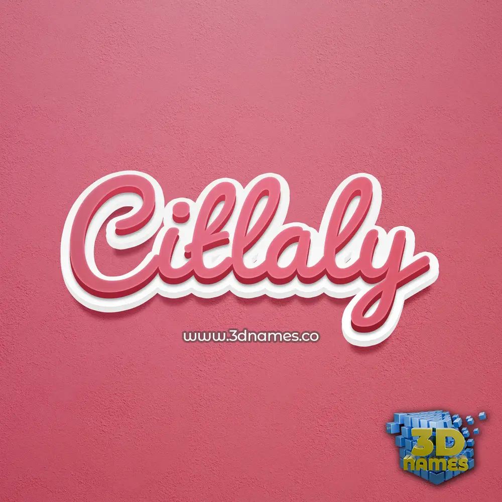 citlaly in Red Scribble style - 3D name wallpaper