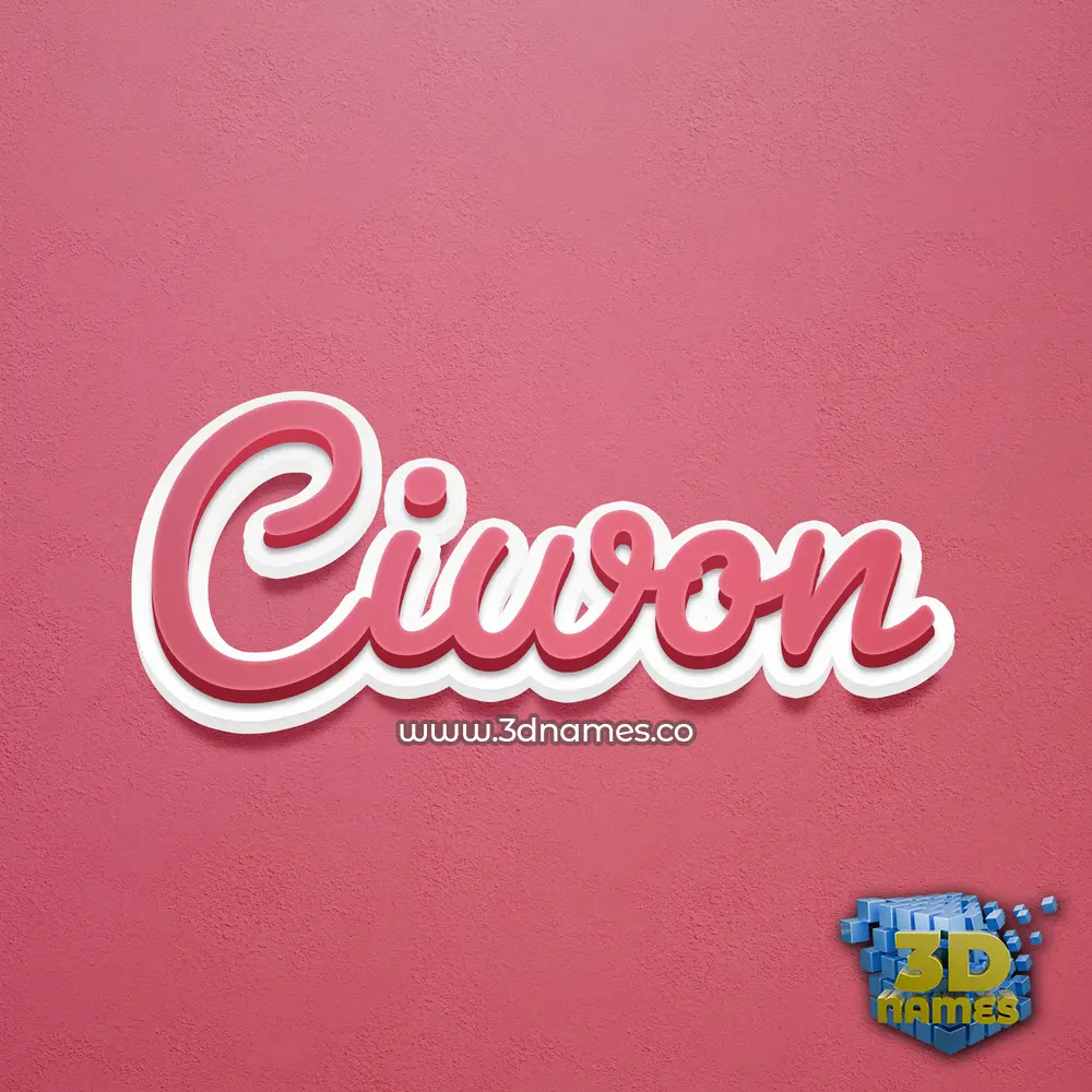 ciwon in Red Scribble style - 3D name wallpaper