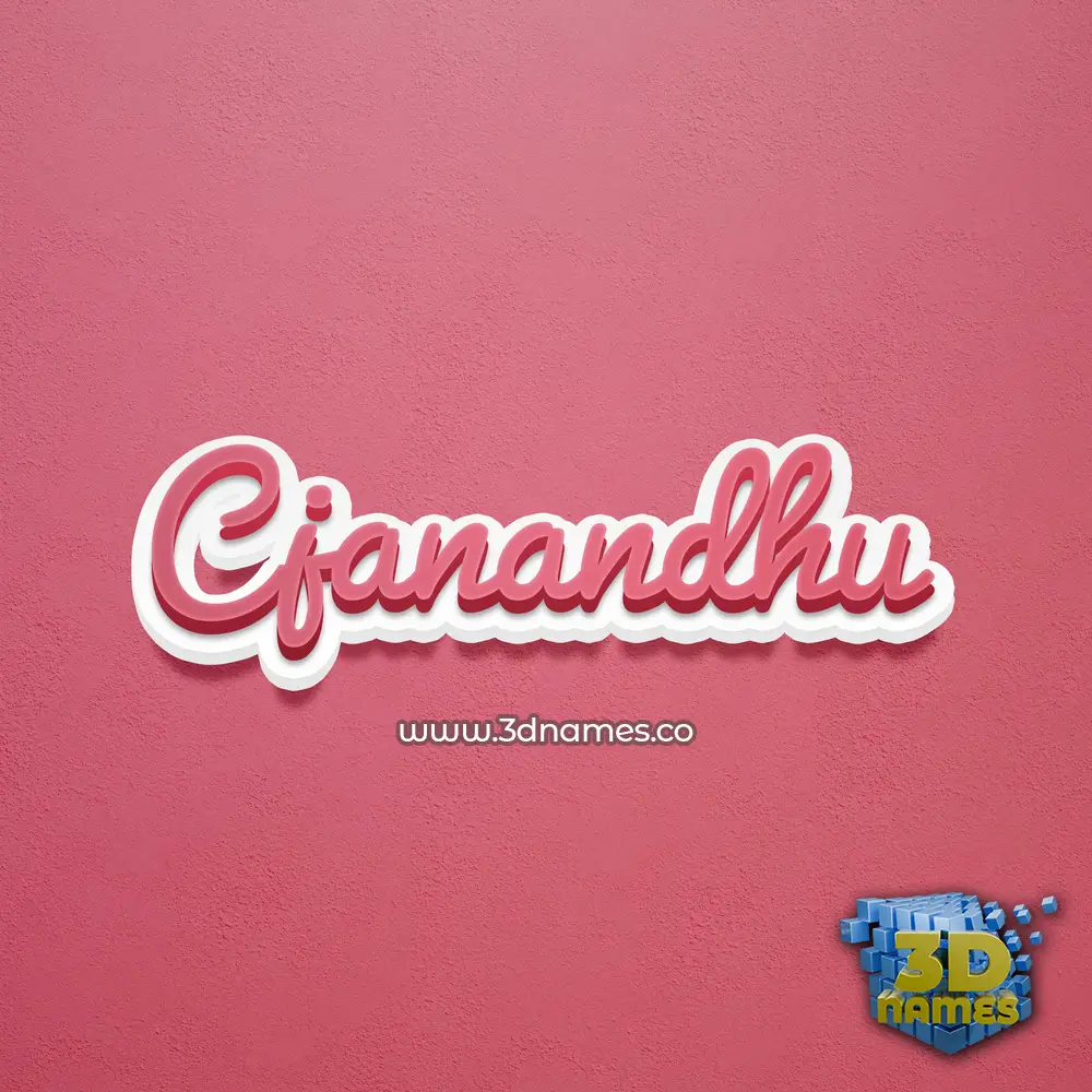 cjanandhu in Red Scribble style - 3D name wallpaper