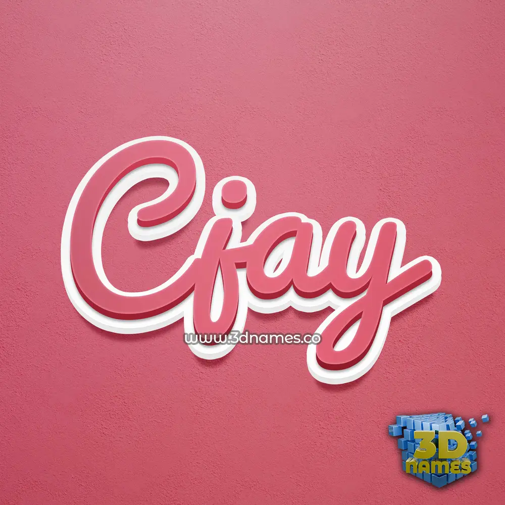 cjay in Red Scribble style - 3D name wallpaper