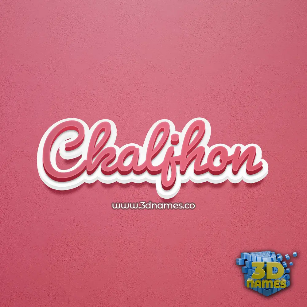 ckaljhon in Red Scribble style - 3D name wallpaper