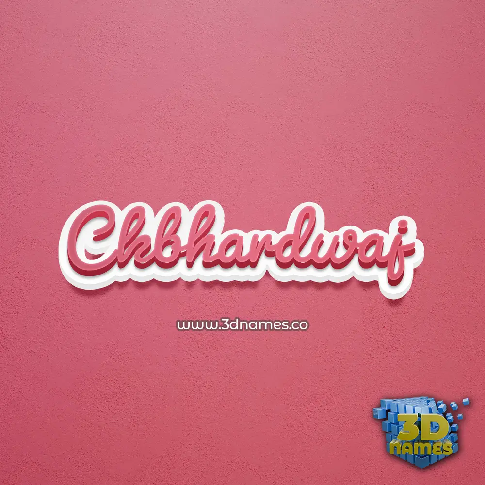 ckbhardwaj in Red Scribble style - 3D name wallpaper