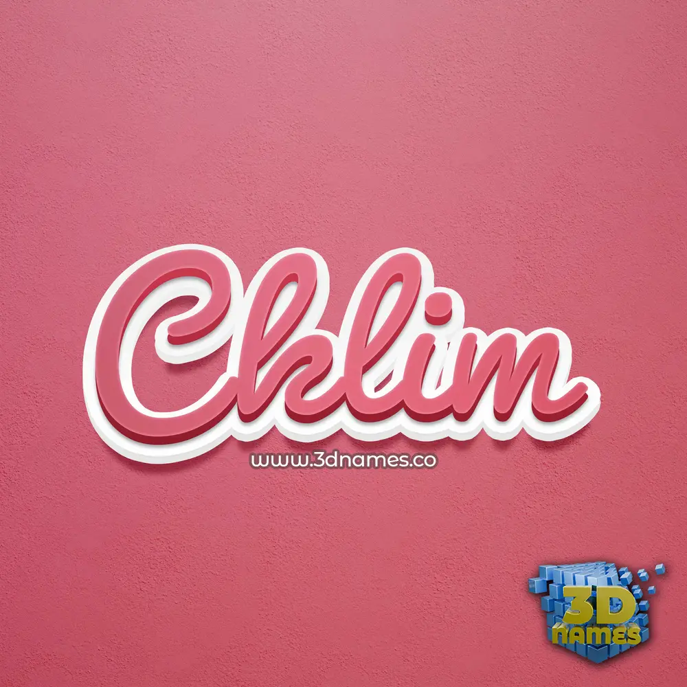 cklim in Red Scribble style - 3D name wallpaper