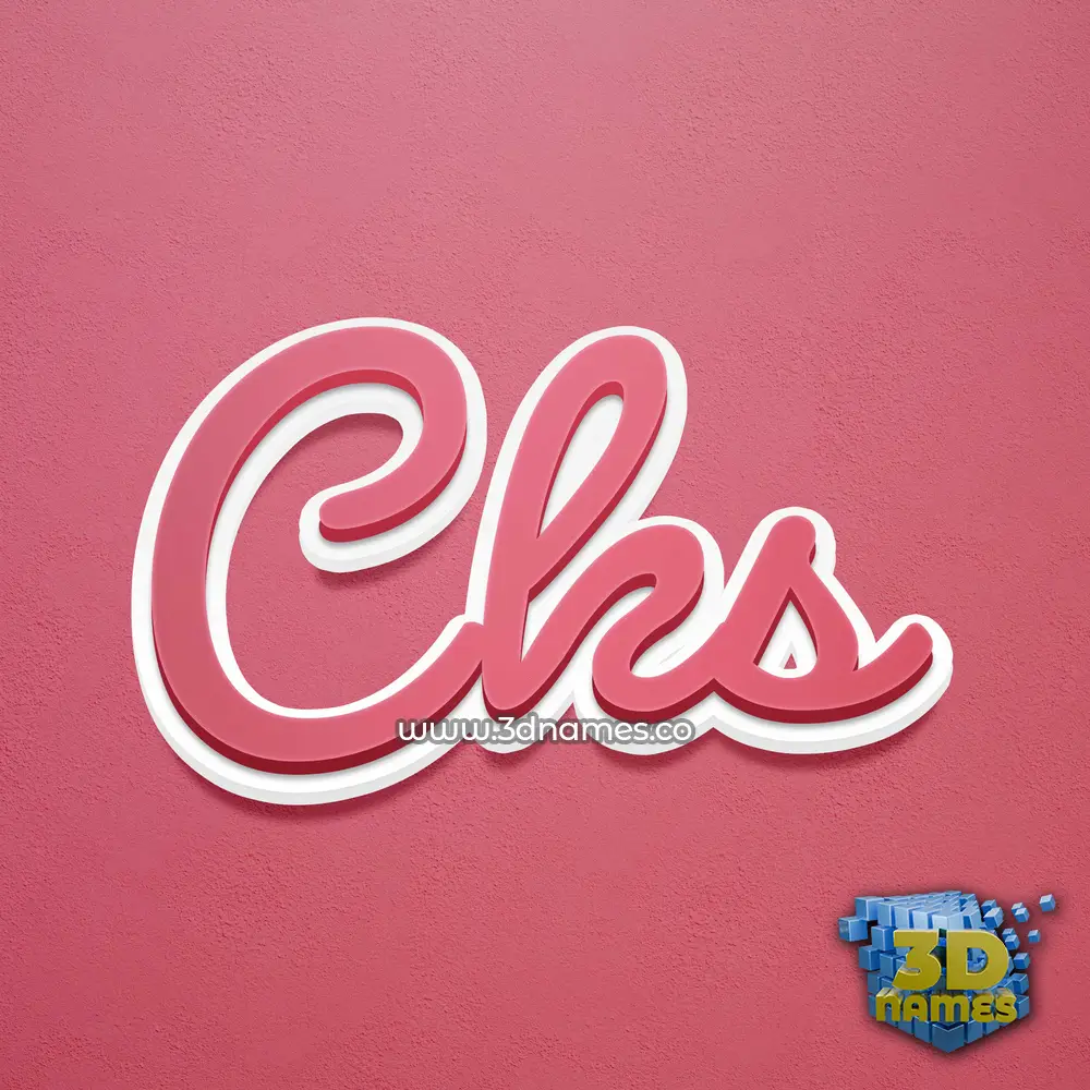 cks in Red Scribble style - 3D name wallpaper