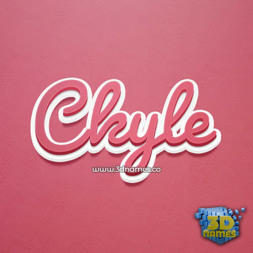 ckyle in Red Scribble style - 3D name wallpaper