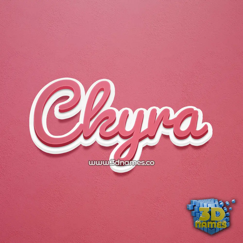 ckyra in Red Scribble style - 3D name wallpaper