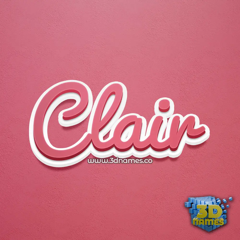 clair in Red Scribble style - 3D name wallpaper