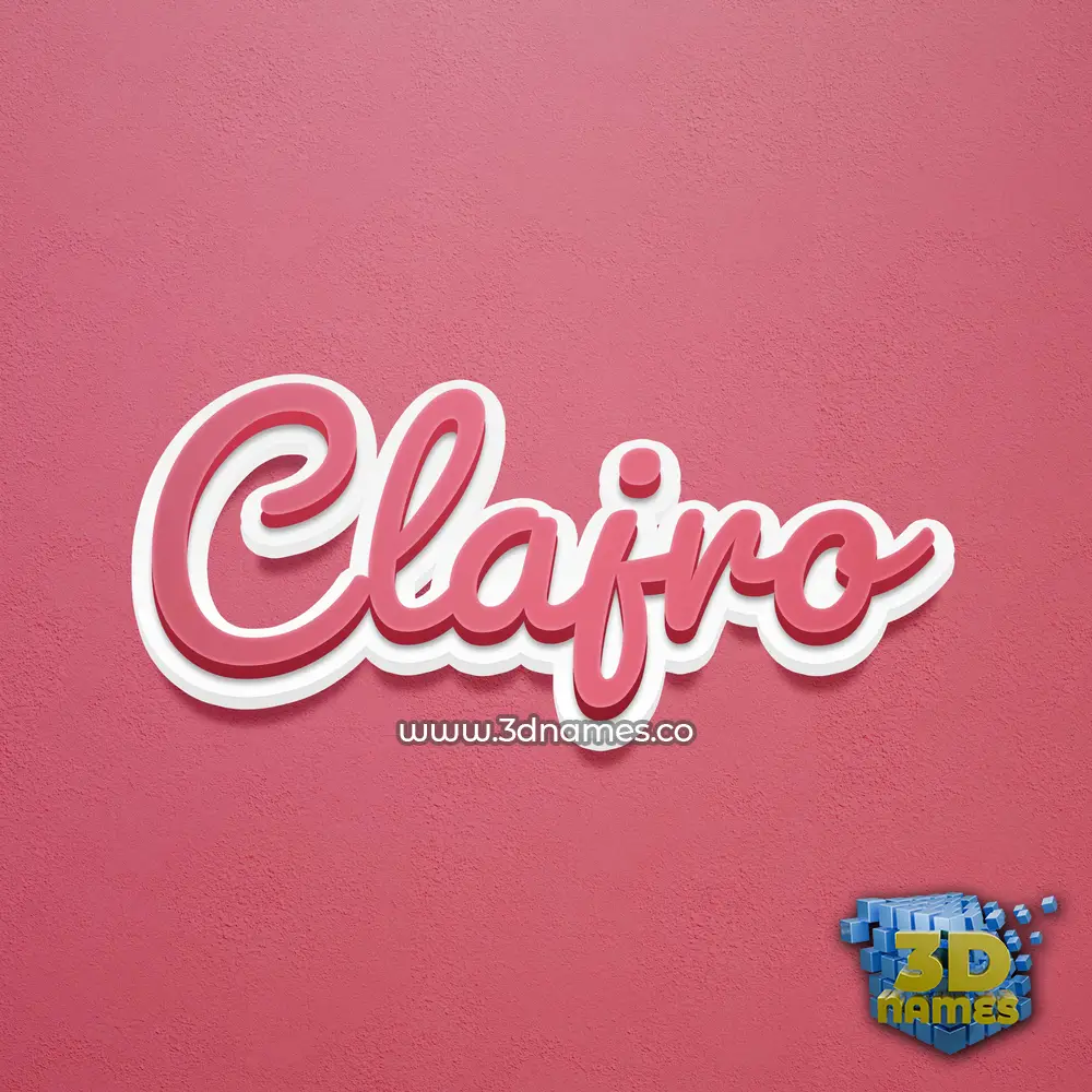 clajro in Red Scribble style - 3D name wallpaper