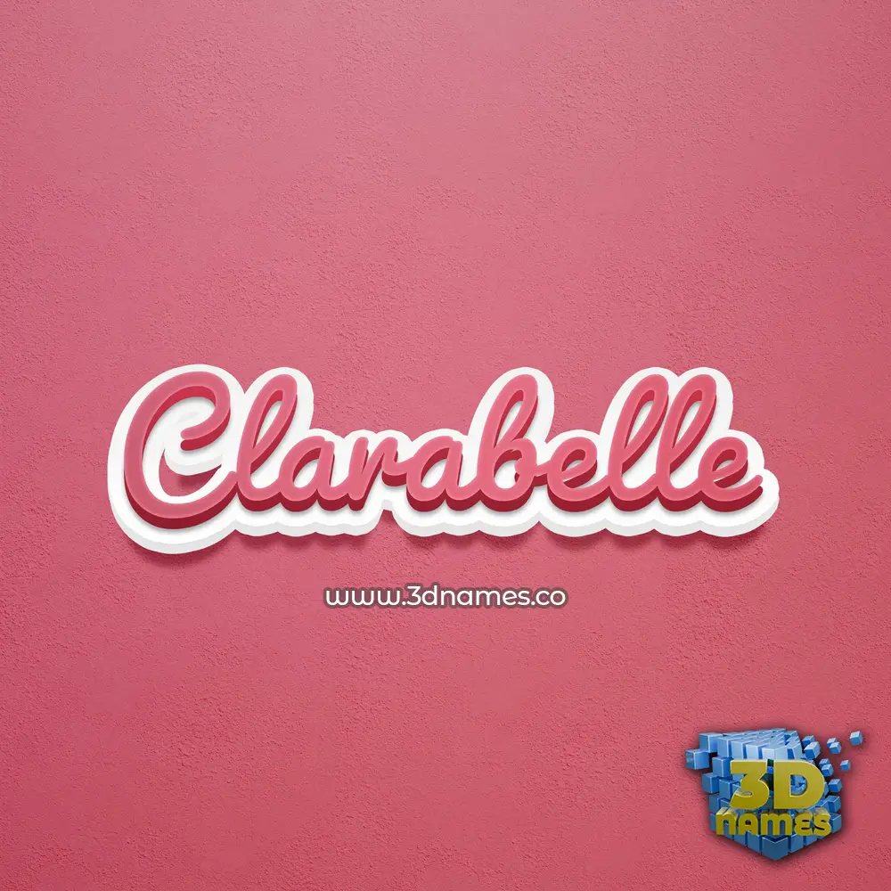 clarabelle in Red Scribble style - 3D name wallpaper