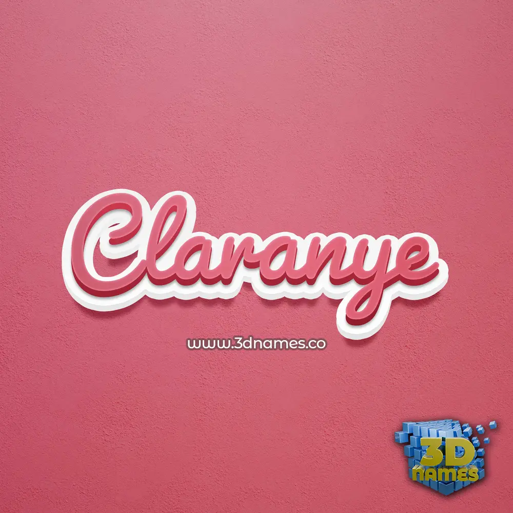 claranye in Red Scribble style - 3D name wallpaper