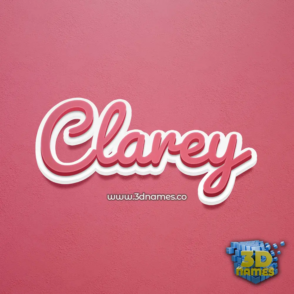 clarey in Red Scribble style - 3D name wallpaper