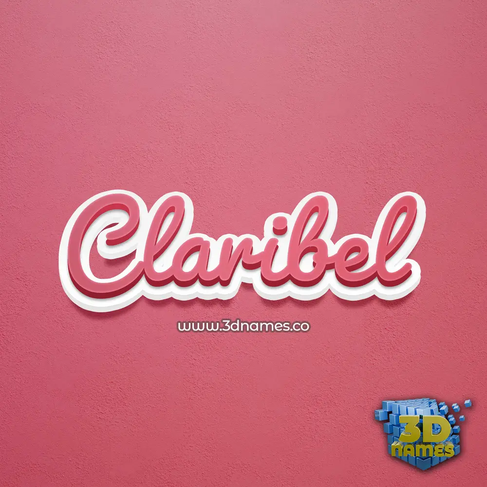 claribel in Red Scribble style - 3D name wallpaper