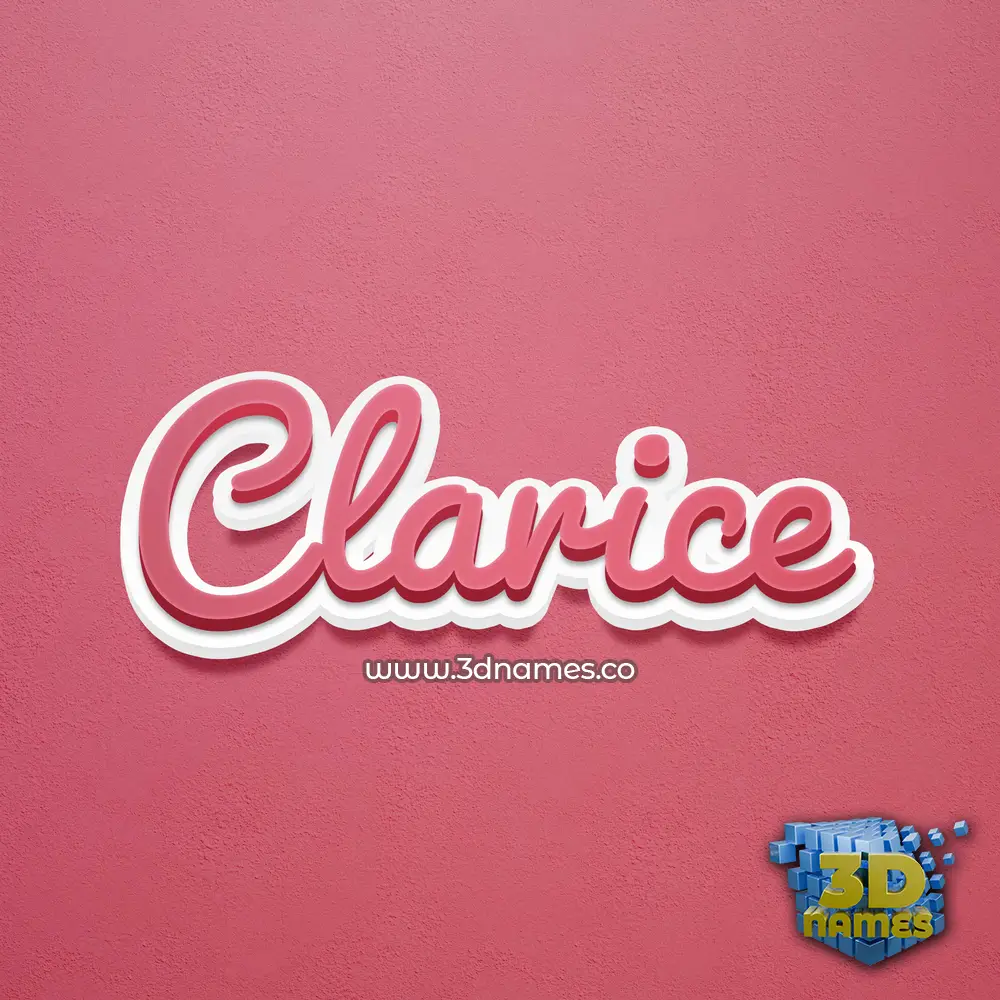 clarice in Red Scribble style - 3D name wallpaper