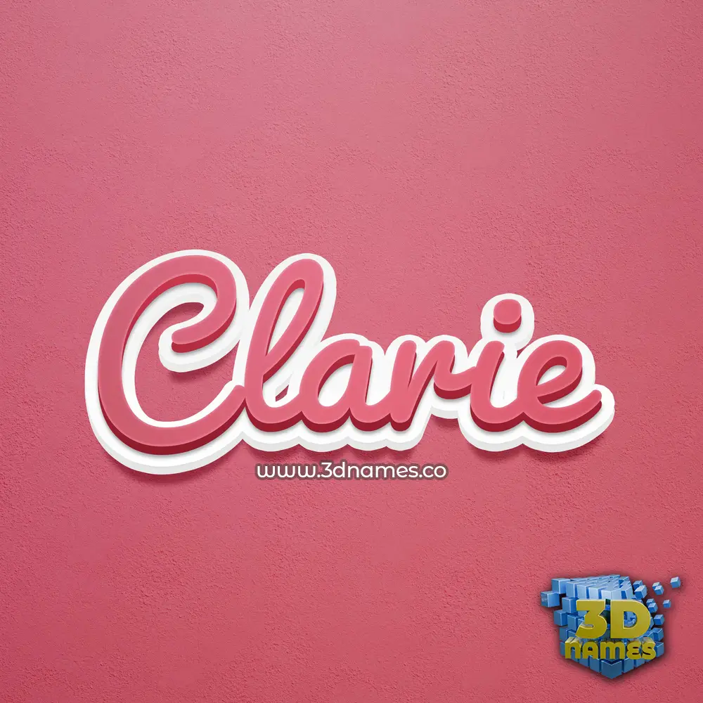 clarie in Red Scribble style - 3D name wallpaper