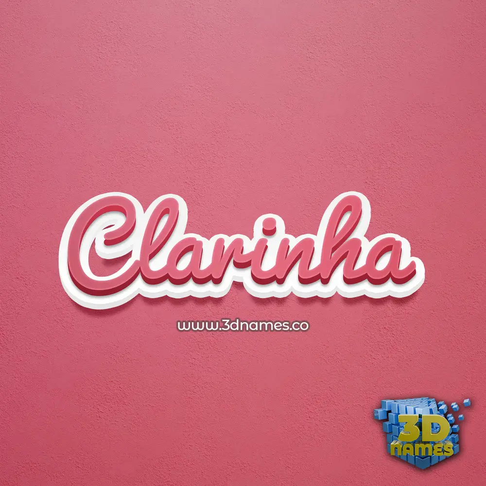 clarinha in Red Scribble style - 3D name wallpaper
