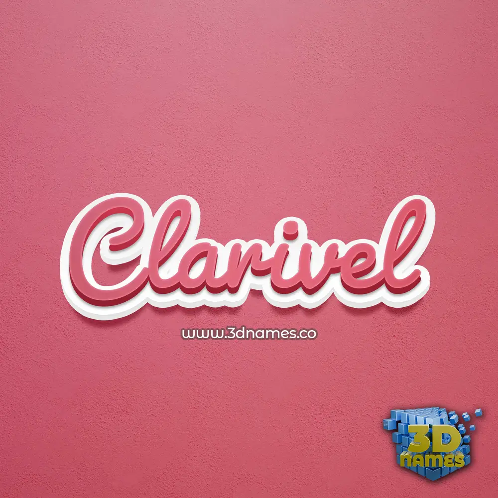 clarivel in Red Scribble style - 3D name wallpaper