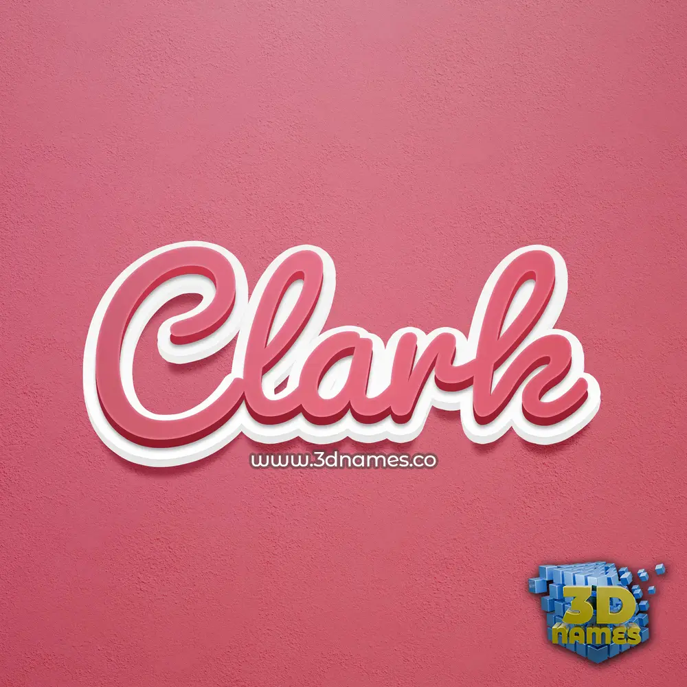 clark in Red Scribble style - 3D name wallpaper