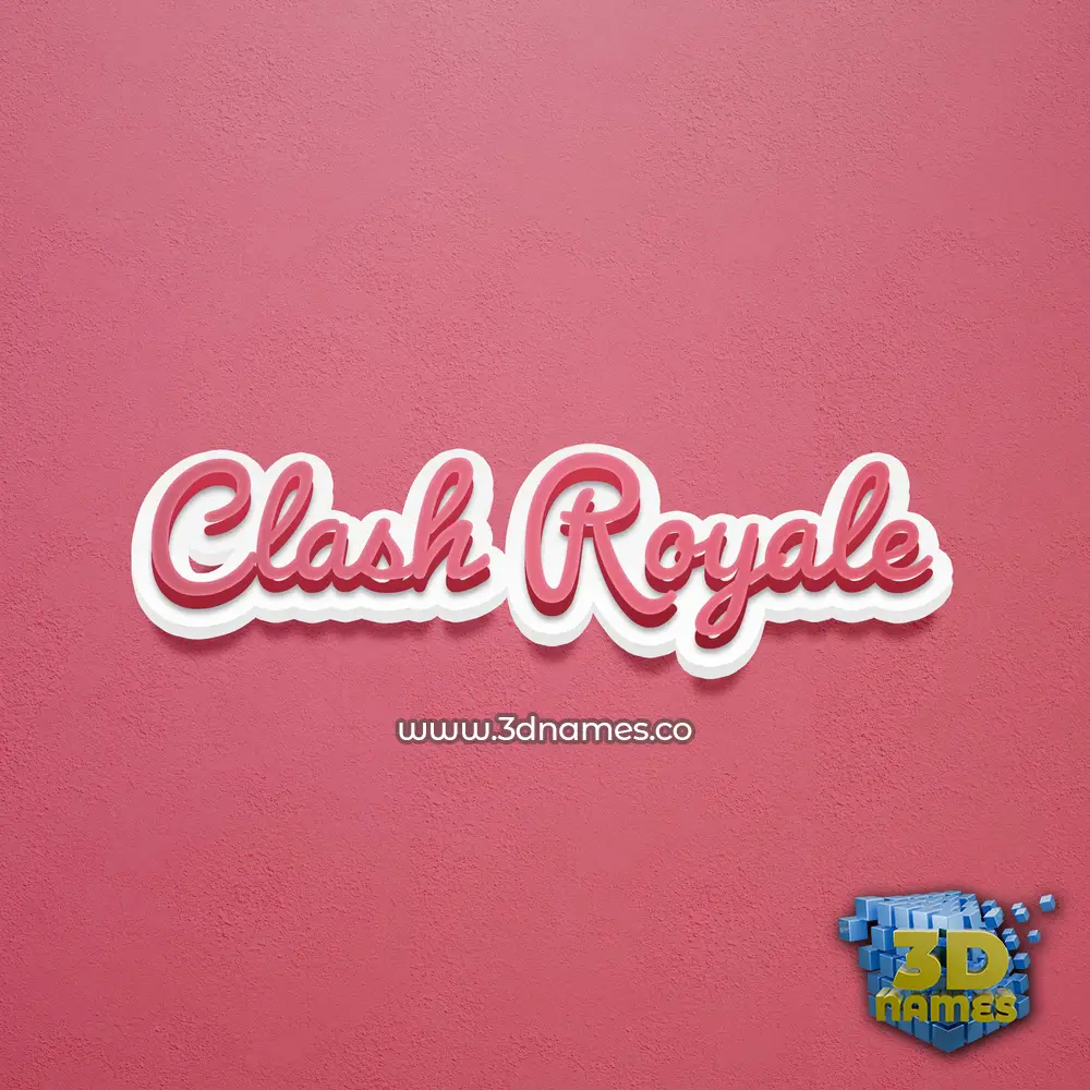 clash royale in Red Scribble style - 3D name wallpaper