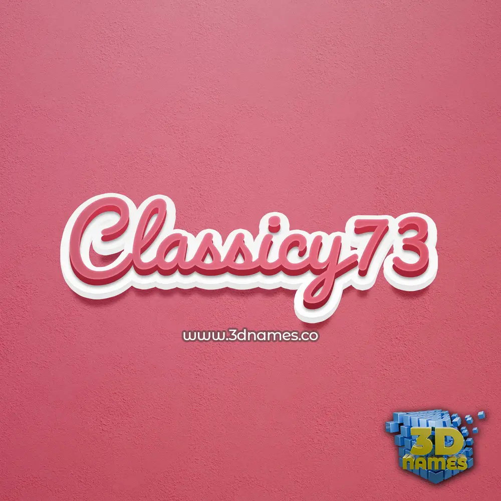 classicy73 in Red Scribble style - 3D name wallpaper