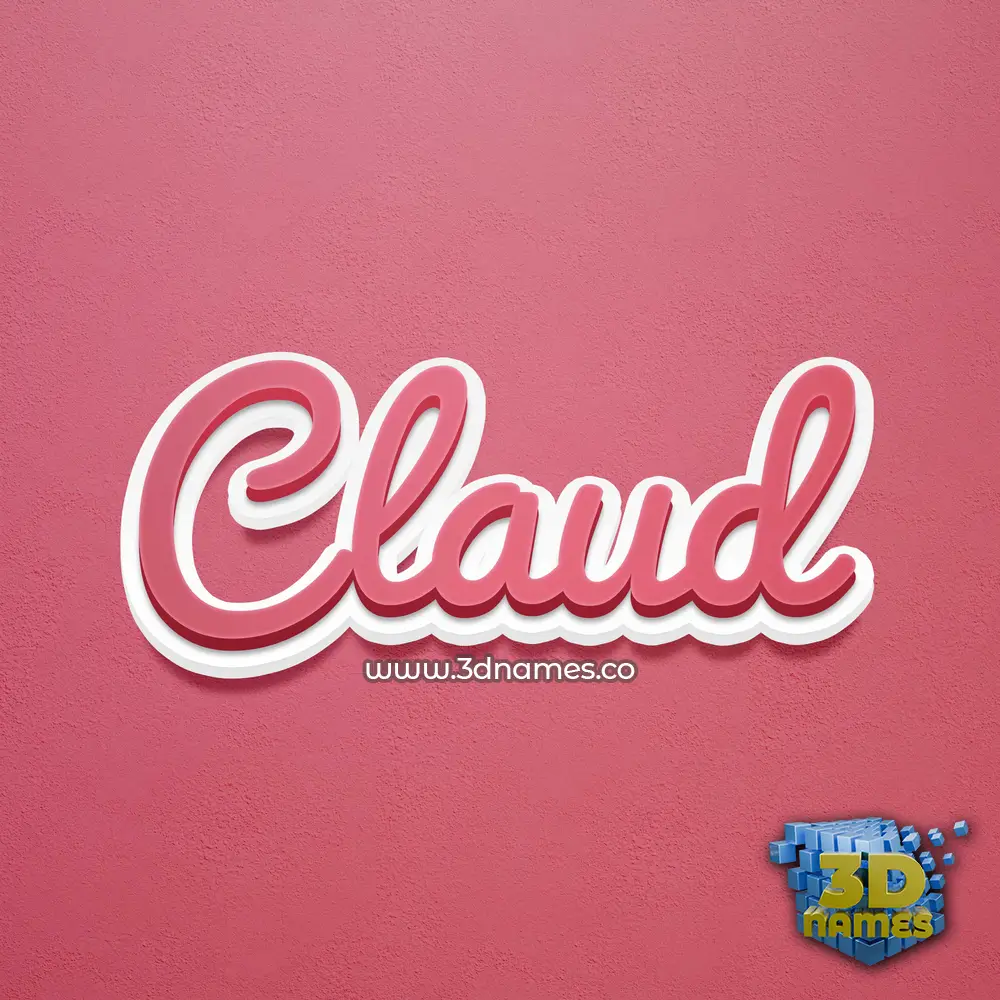 claud in Red Scribble style - 3D name wallpaper