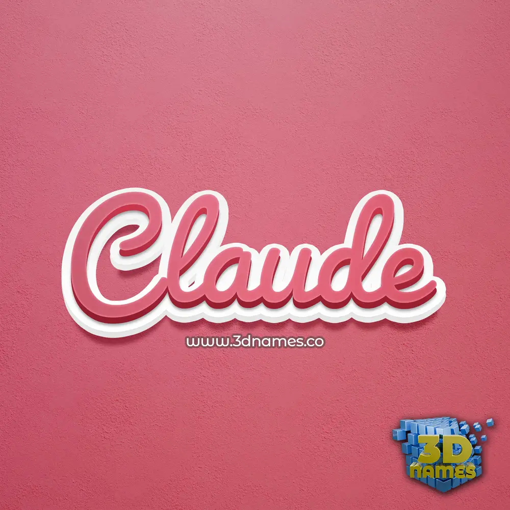 claude in Red Scribble style - 3D name wallpaper