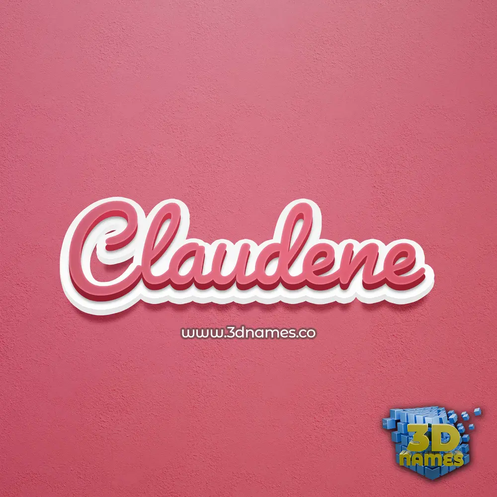 claudene in Red Scribble style - 3D name wallpaper