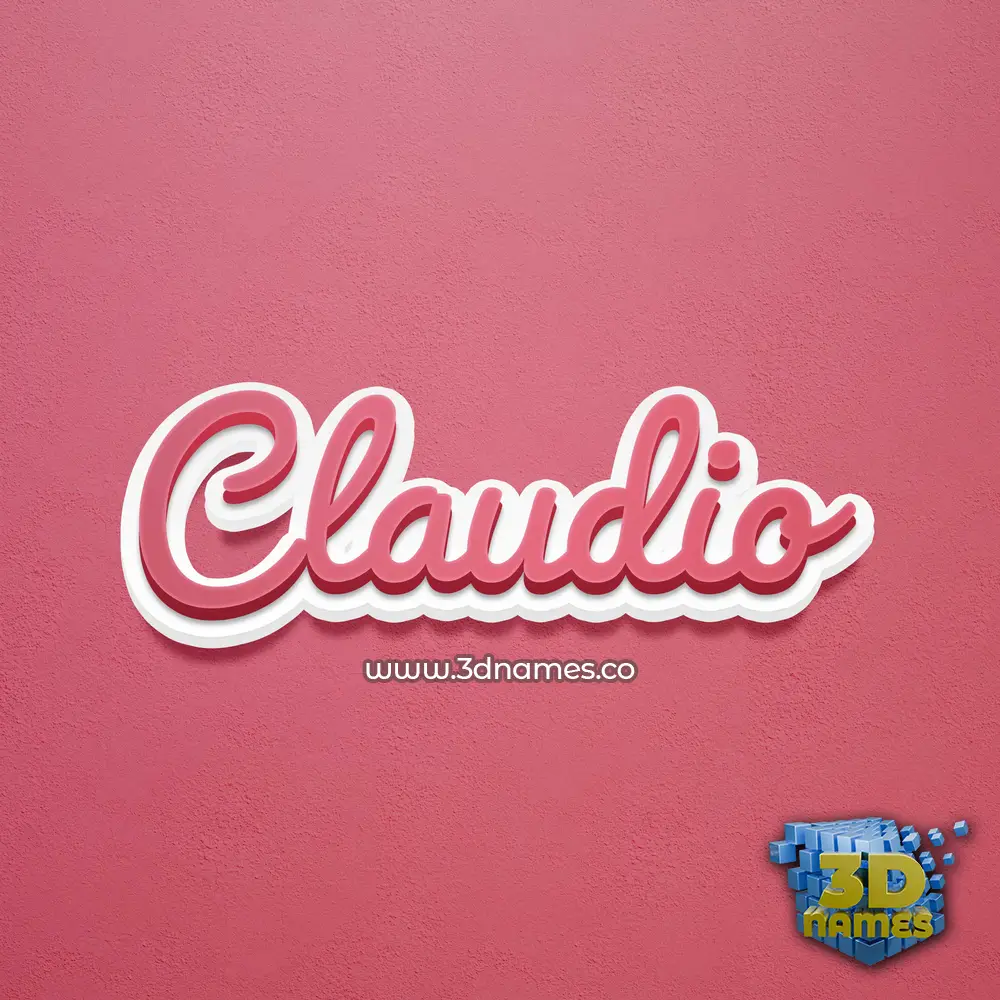 claudio in Red Scribble style - 3D name wallpaper