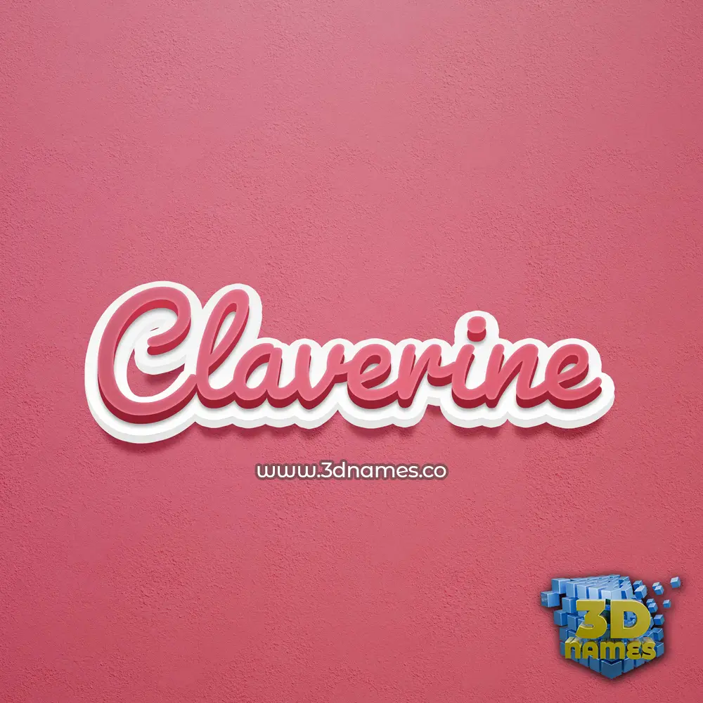 claverine in Red Scribble style - 3D name wallpaper