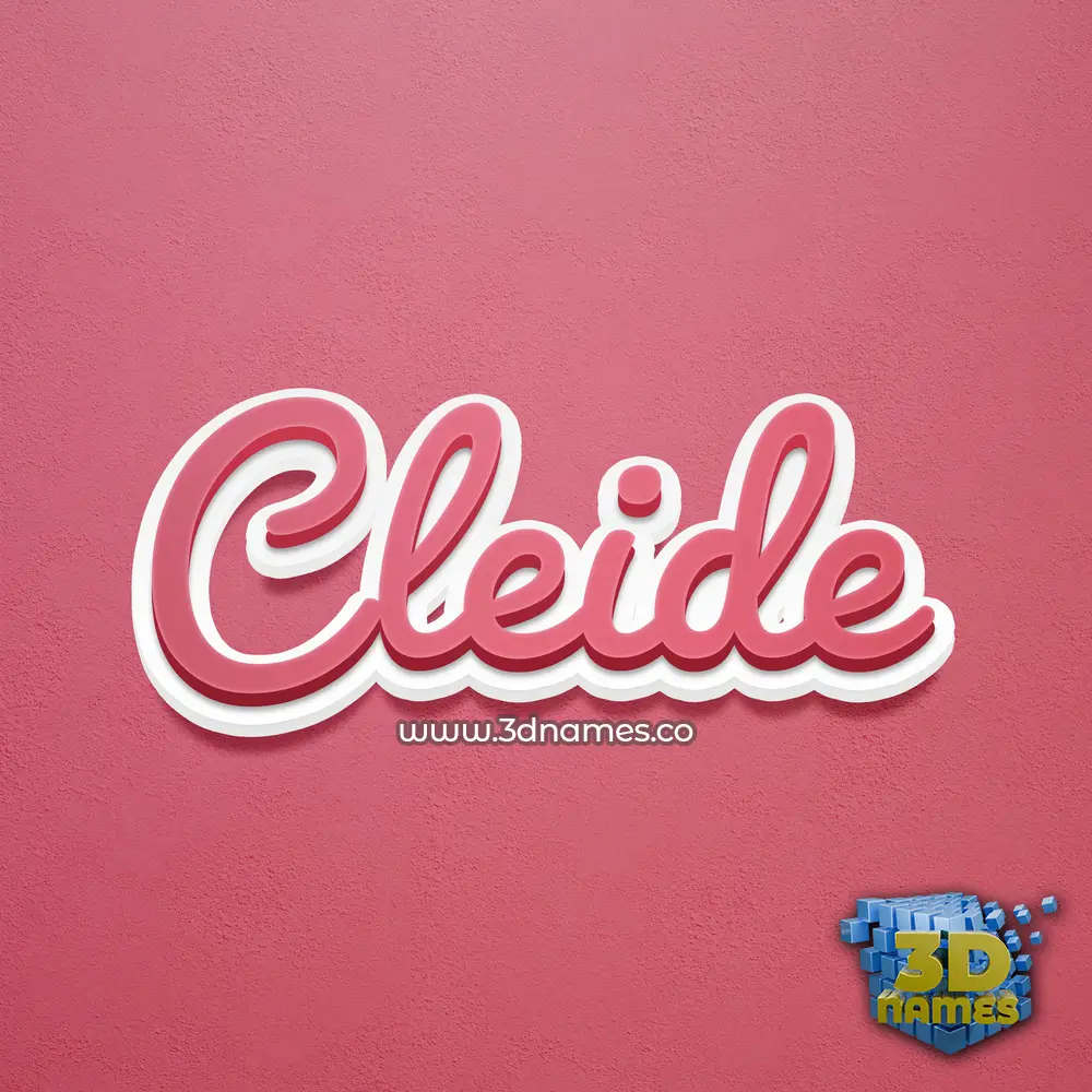 cleide in Red Scribble style - 3D name wallpaper