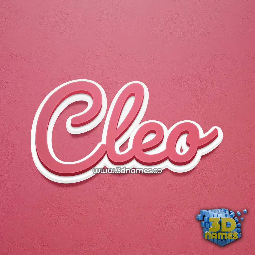 cleo in Red Scribble style - 3D name wallpaper