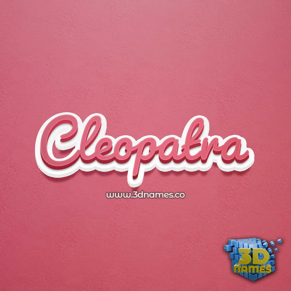 cleopatra in Red Scribble style - 3D name wallpaper