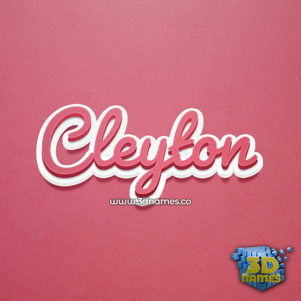 cleyton in Red Scribble style - 3D name wallpaper