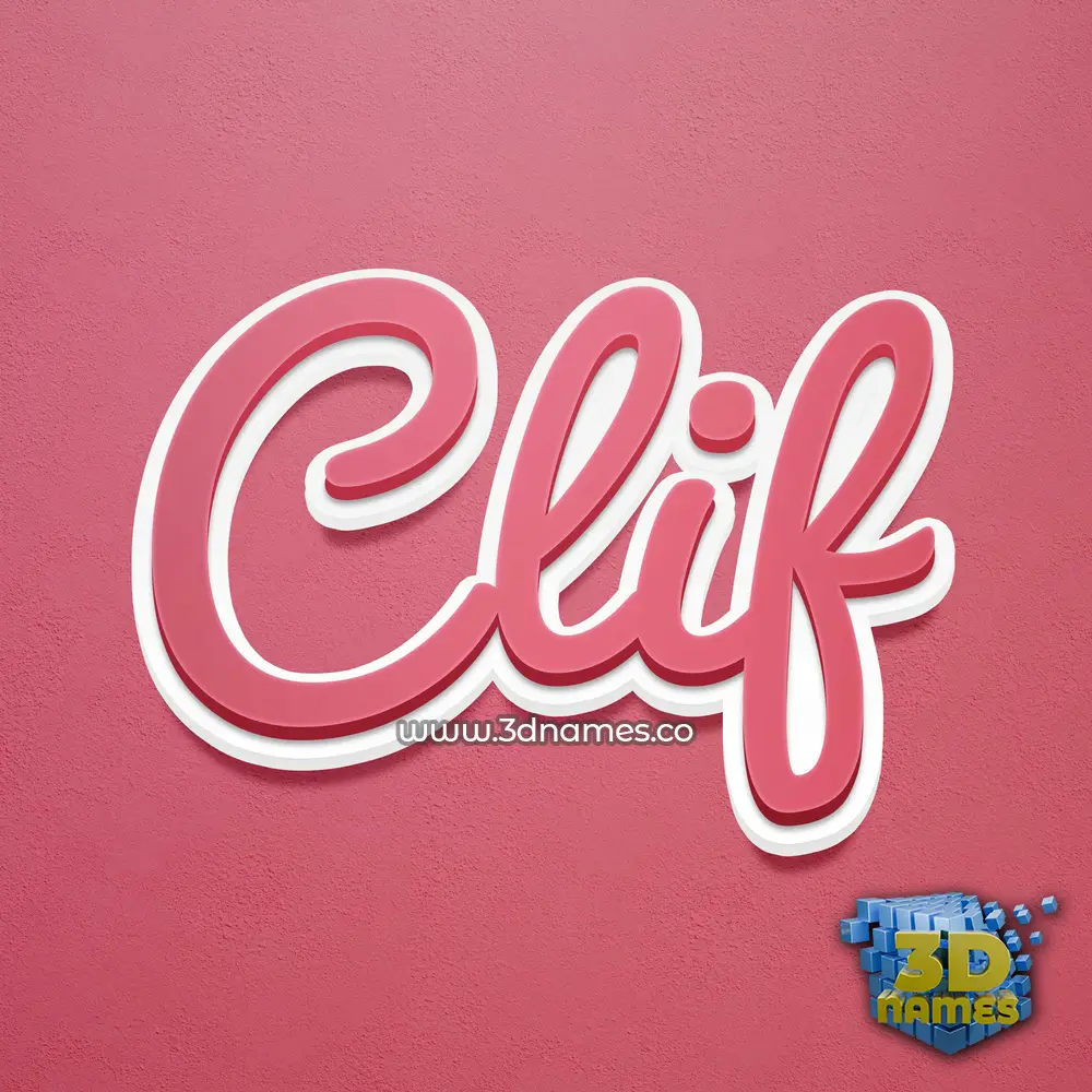 clif in Red Scribble style - 3D name wallpaper