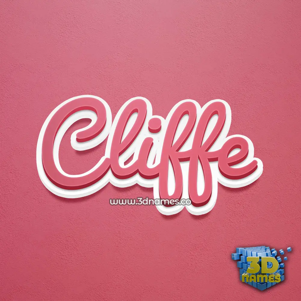 cliffe in Red Scribble style - 3D name wallpaper
