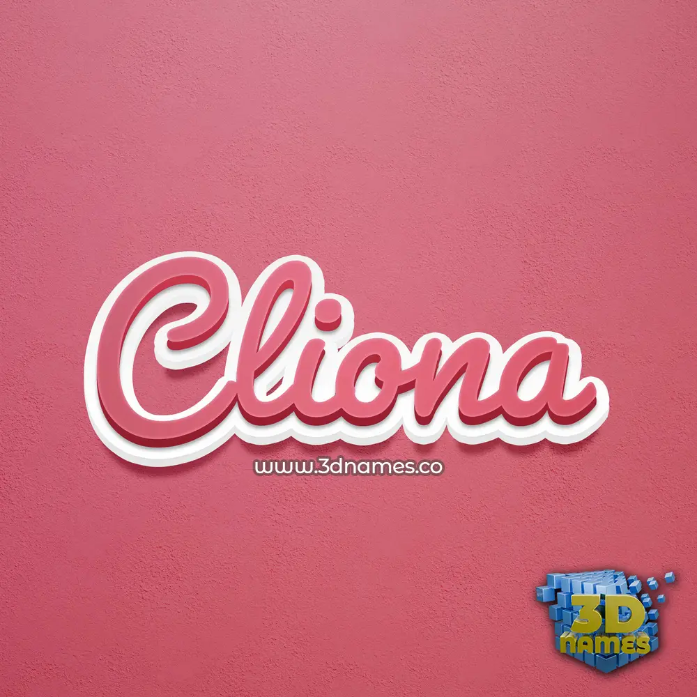 cliona in Red Scribble style - 3D name wallpaper