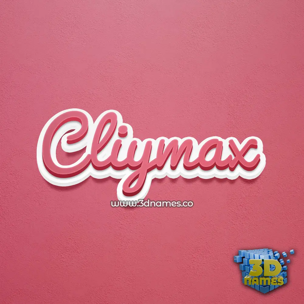 cliymax in Red Scribble style - 3D name wallpaper