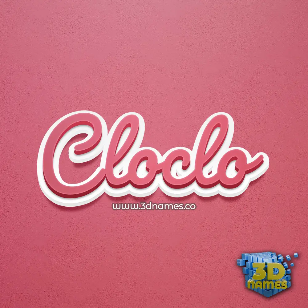 cloclo in Red Scribble style - 3D name wallpaper