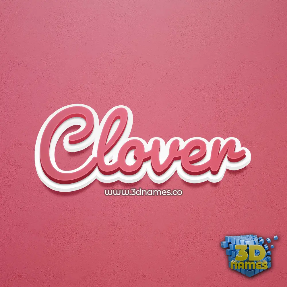 clover in Red Scribble style - 3D name wallpaper